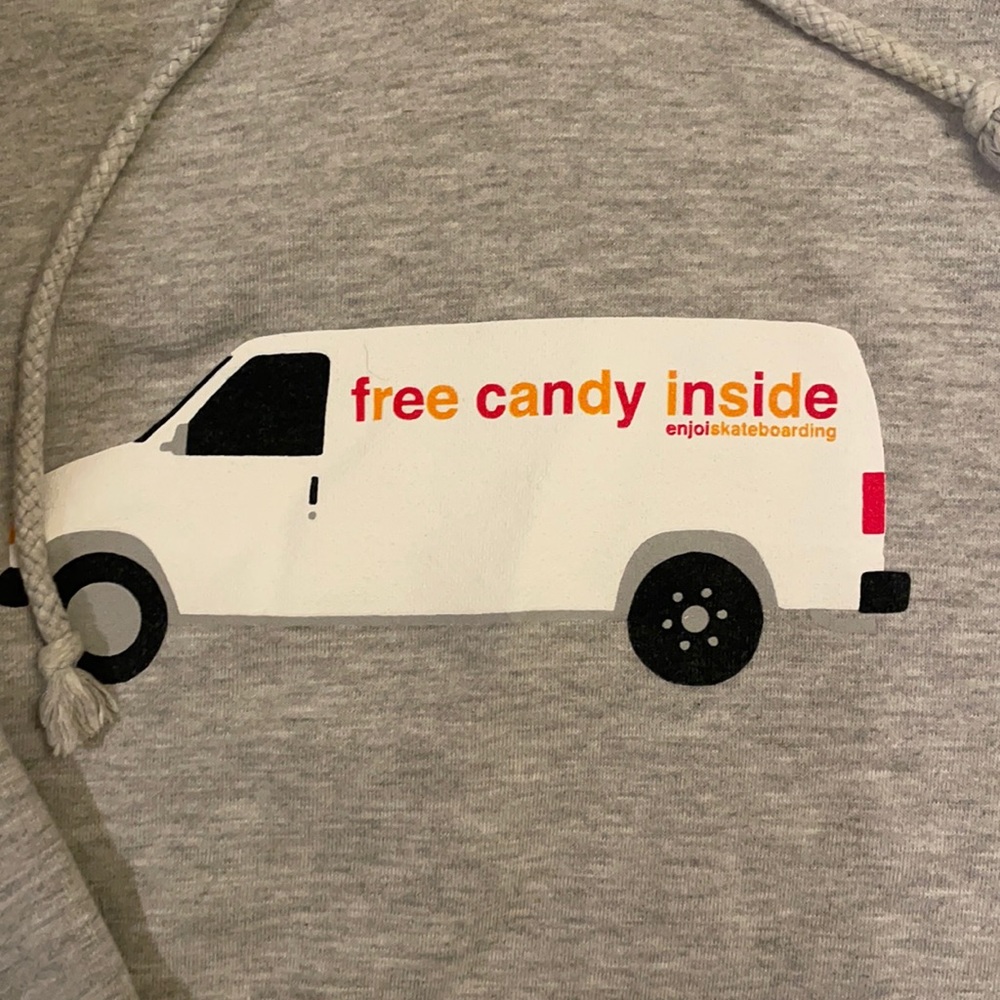 Enjoi skateboarding hoodie grey sz L